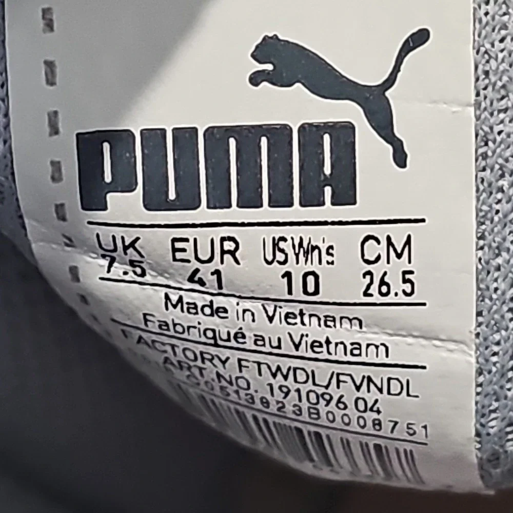 PUMA MEGA‎ NRGY HEATHER KNIT Women's Gray/Pink Running Sneaker SZ 10, 19109604